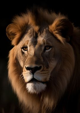 Lion Wildlife Portrait