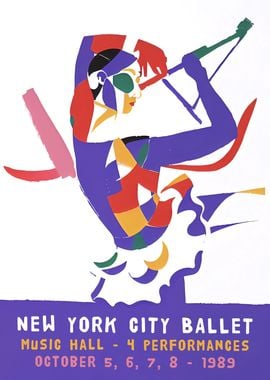 Colorful NYC Ballet Poster