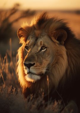 Lion Wildlife Portrait