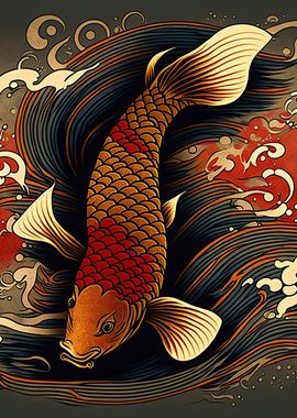 Japanese koi fish