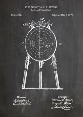 Archery target patent 1879