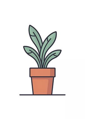 Cute Minimalist Pot Plant