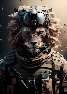 Fantasy Lion Soldier 