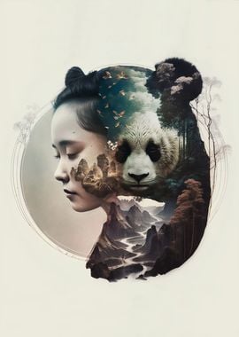 Fantasy Geisha panda