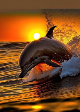 Dolphin surfing