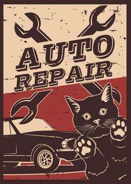 Retro Cat and Garage 6