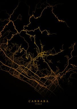 Carrara City Map Gold