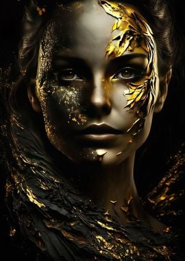 Gold Woman skin fashion