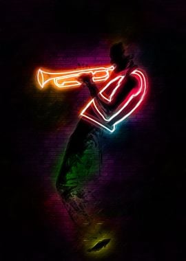 neon saxophone