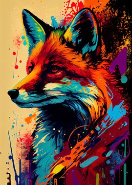 Fox PopArt Animal