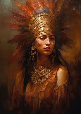 Indian woman in headdress