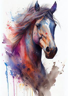 Horse Watercolor