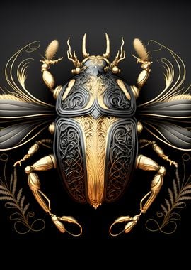 King Golden Black Beetle