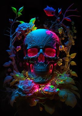 Neon Skull