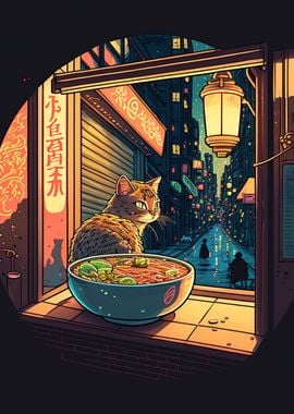 cat ramen japan