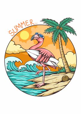 Flamingo summer