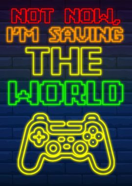 Gaming Gamer Poster Neon