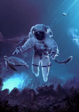 astronaut underwater