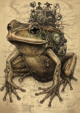 Vintage Science Frog