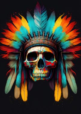 Indian Skull Neon 