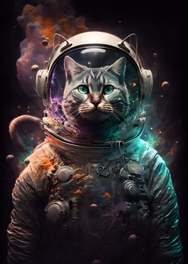 Cute astronauts cat