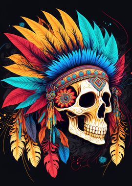 Indian Skull Neon 