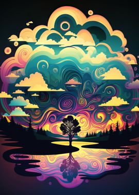 Psychedelic landscape