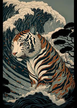 Tiger Ukiyo e Japan China