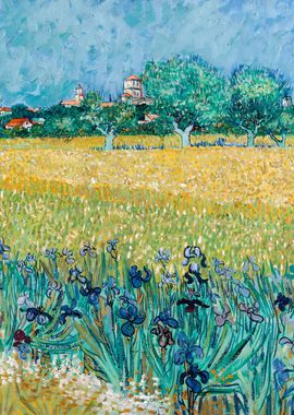 View of Arles with Irises