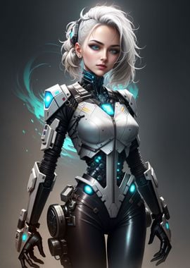 Futuristic Knight Cyborg