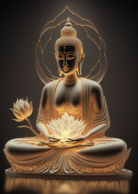 Buddha Beside Lotus