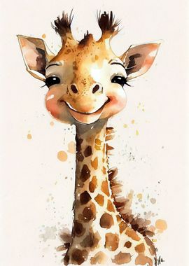 Giraffe Watercolor