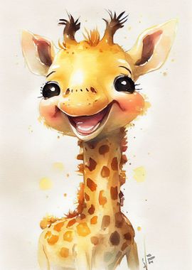 Giraffe Watercolors