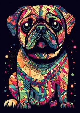 Colorful Pug