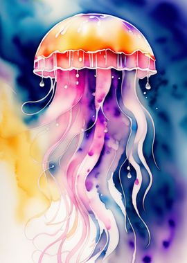 Watercolour Jellyfish