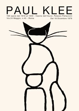 Paul Klee Line Art Cat