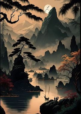 Tranquil Lakeside Mountain