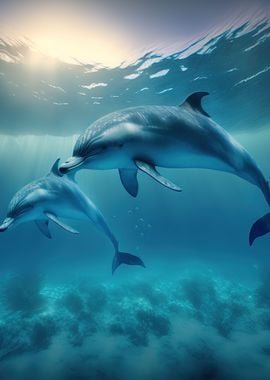 dolphins swimming 