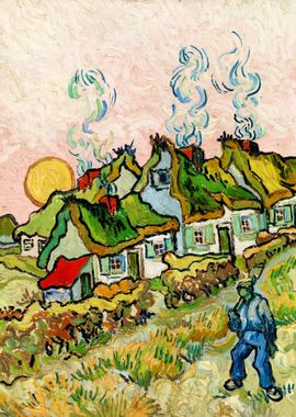 Houses and Figure Van Gogh