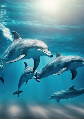 dolphins swimming 