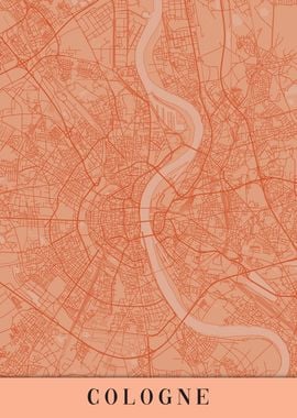 Cologne Orange Map