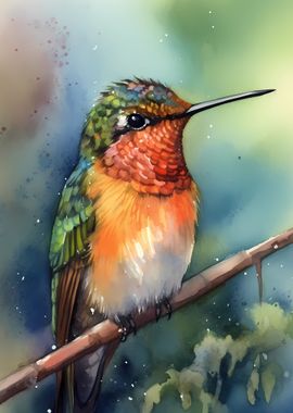 Hummingbird Watercolor