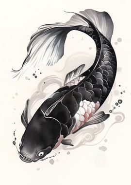 Vintage Japanese Koi Fish