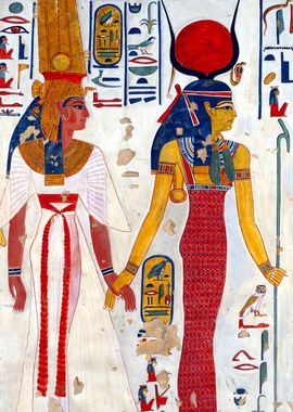 Queen Nefertari and Isis