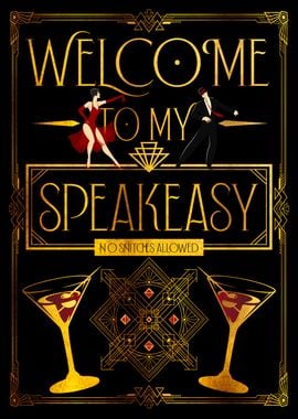 Art Deco Speakeasy Art