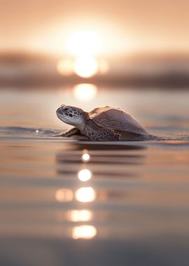 Sunbathing Sea Turtle