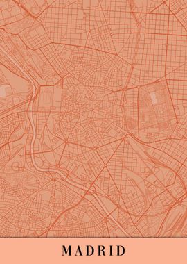 Madrid Orange Map