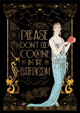 Art Deco Funny Bathroom