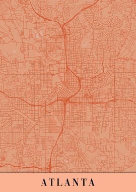 Atlanta Orange Map