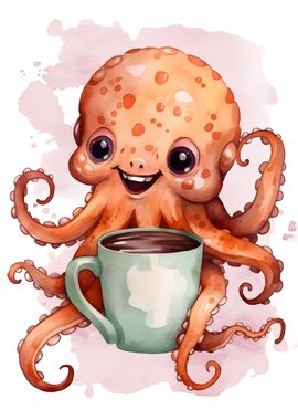 Octopus with coffee